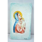 Madonna con bambino - Ceramica dipinta a mano